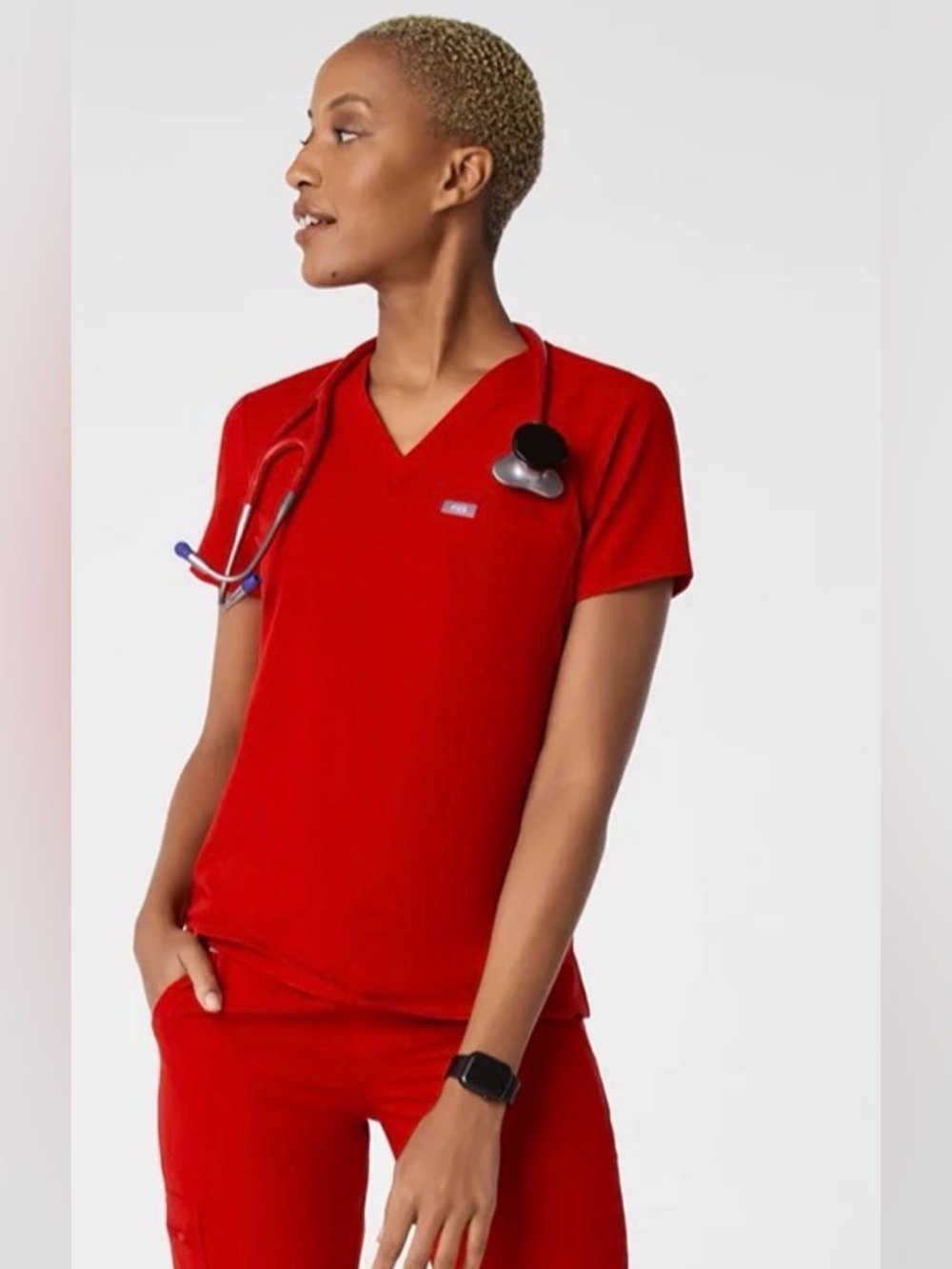 Figs two pocket scrub top XS